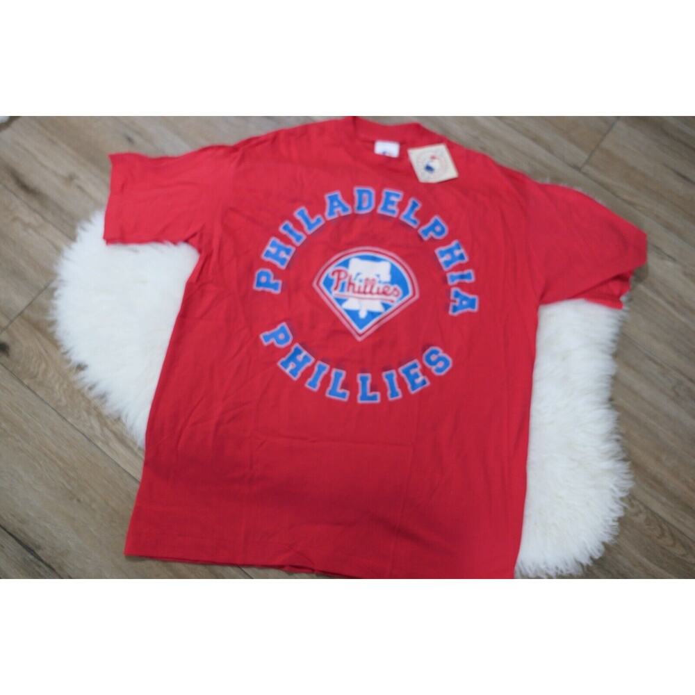 NWT Vintage 90s PHILADELPHIA PHILLIES Locker Line Men's XL T-shirt MADE IN USA!
